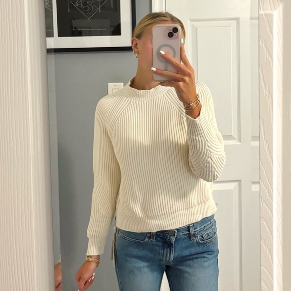 Max Mara Weekend Cream Ribbed Sweater